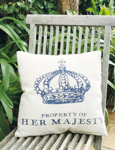 French Style Linen mix Cushion  - Her Majesty