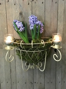 wire candle sconce planter