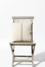 Load image into Gallery viewer, Linen Blend Mix Stripe Olive Cushion