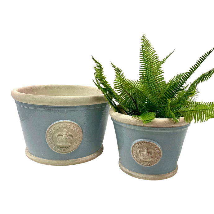 Kew Low Planter Medium – Nordic Blue