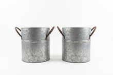 Load image into Gallery viewer, Zinc Tall Pot with Handles - Set of 2