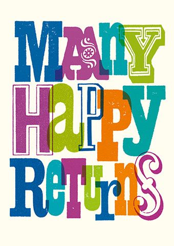 BIRTHDAY CARD - MANY HAPPY RETURNS