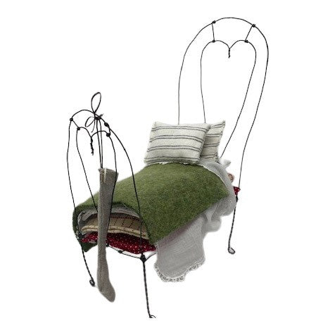 Handmade Wire Miniature Bed